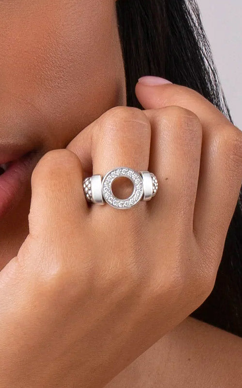 Lagos Caviar Spark 34ctw Diamond Circle Ring 02-80720-DD7