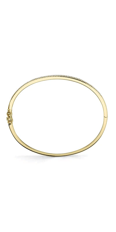 Shy Creation 14K Yellow Gold .52TW Pave Bangle SC55002256ZS
