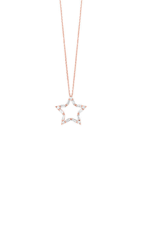 Albert's 14k Rose Gold 1/3ctw Diamond Star Necklace PD10719-1PD