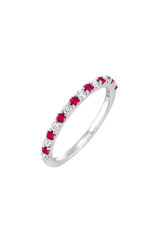 Albert's 14k White Gold 3/8ctw Ruby Diamond Band RG85336-1WCR