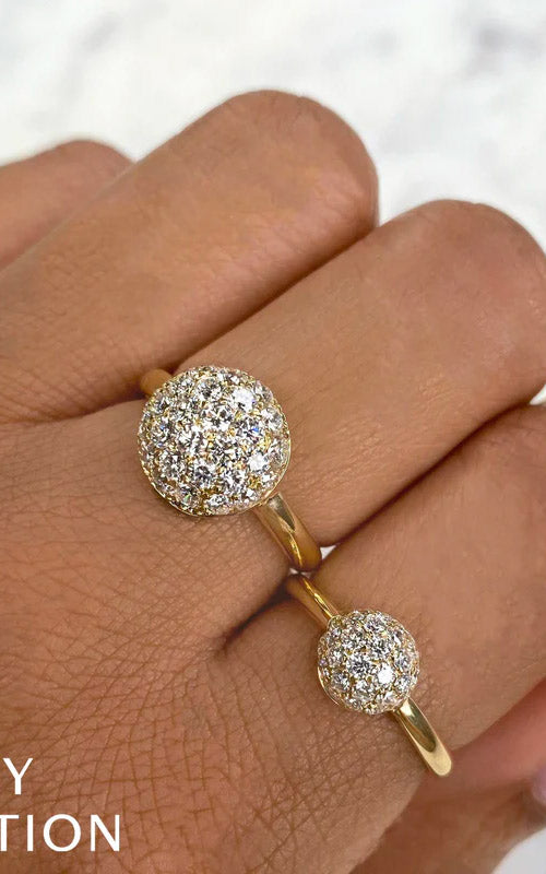 Shy Creation 14k Yellow Gold .51ctw Pave Ring SC22008716
