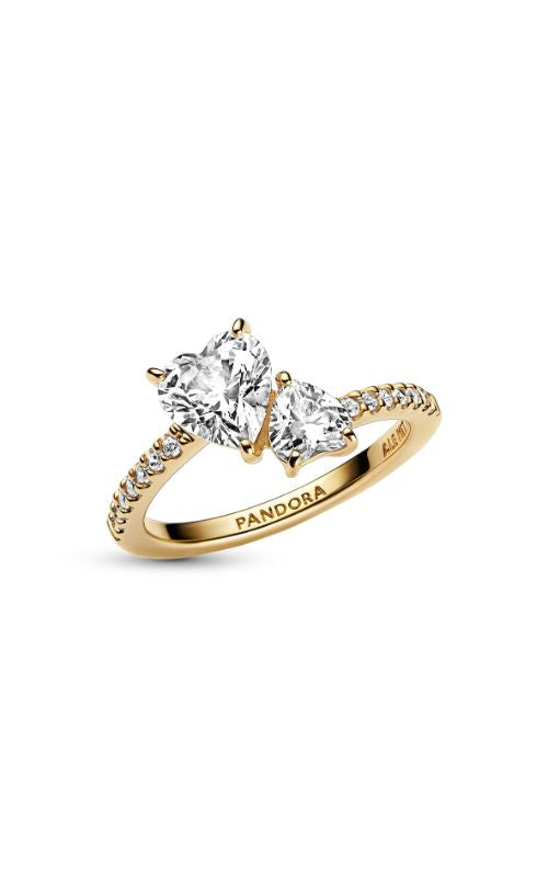 Pandora Double Heart Sparkling Ring 161198C01-52
