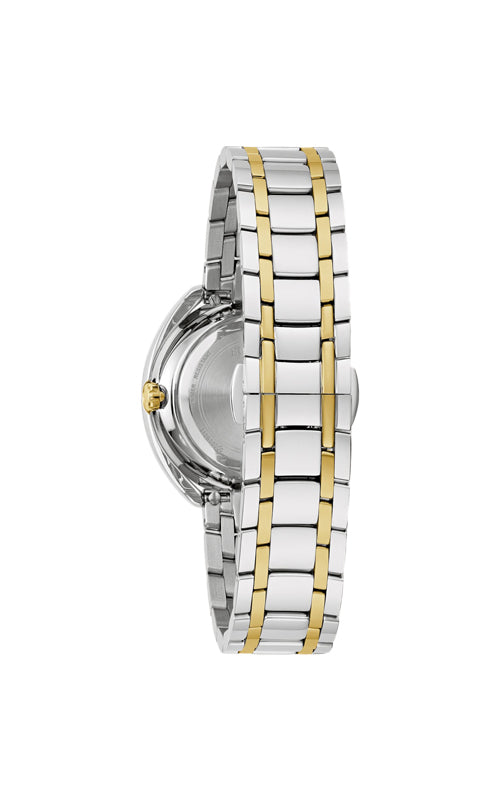 Bulova Ladies' Classic Duality 34mm Two Tone Mother of Pearl Diamond Watch 98X134