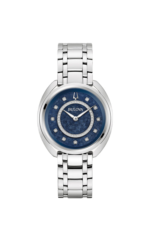 Bulova Ladies' Classic Duality 34mm Blue Diamond Watch 96X160