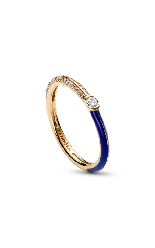 Pandora ME Pave & Blue Dual Ring 162528C01-54