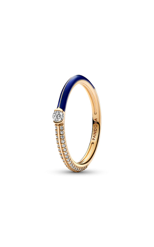 Pandora ME Pave & Blue Dual Ring 162528C01-54