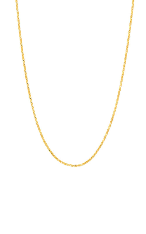 Albert's 14k Yellow Gold 18 Inch 1.05mm Diamond Cut Wheat Chain MZ002067-14Y