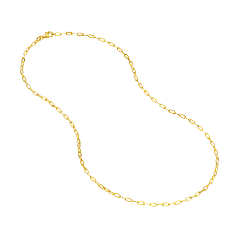 Albert's 14k Yellow Gold 16" 2.10MM Paperclip Chain MZ010989-14Y_16