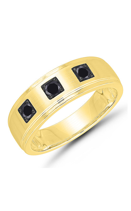 Albert's Collection 10k Yellow Gold .33ctw Black Diamond Gents Ring 5516990330Y