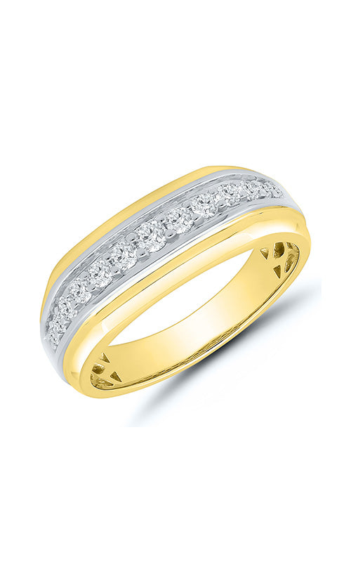 Albert's Collection 10k Two-Tone .50ctw Diamond Gents Band 5516150500T-02