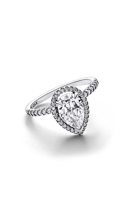 Pandora Sparkling Pear Halo Ring 193012C01-60