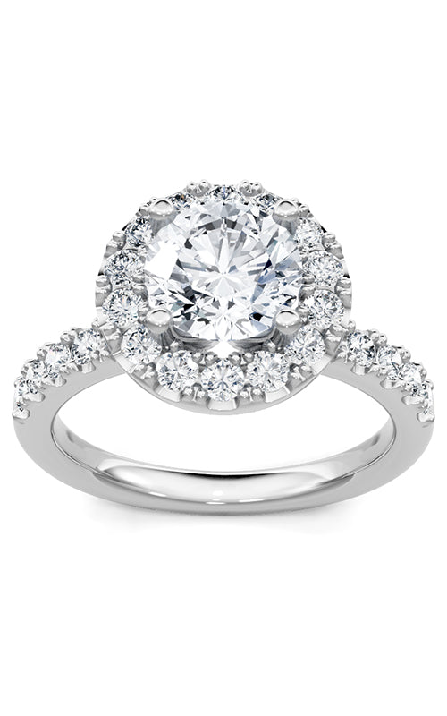Albert's 14K White Gold 1.01CT Round .60CTW Melee Diamond Engagement Ring 39734/65244D-14K