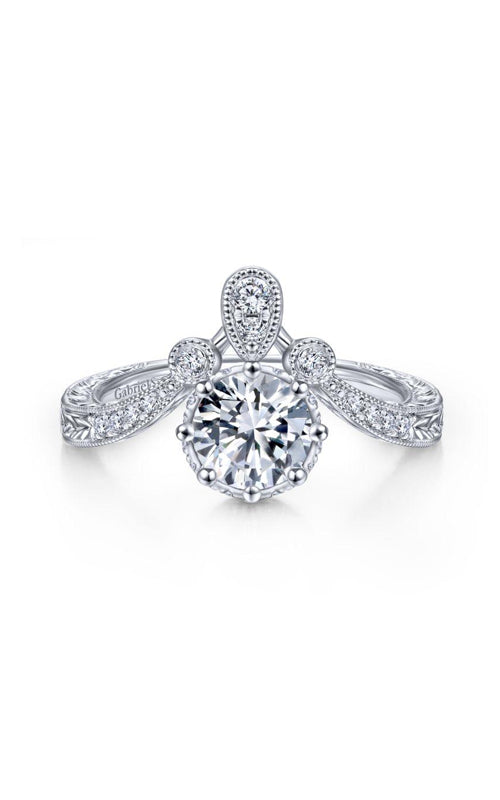 Gabriel 14k 1.23rd Euro KVS1 .20ml Engagement Ring DER1C00175