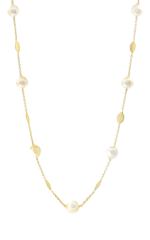 Ashley Lauren 14k Yellow Gold 7x6.5MM Cultured Pearl 20" Necklace SN3AY
