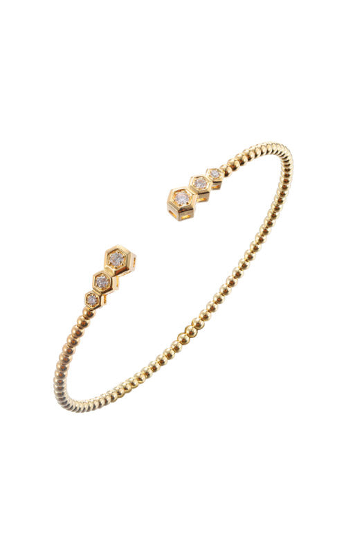 Albert's 14k Yellow Gold .25ctw Diamond Bangle Bracelet BG10053-4YC
