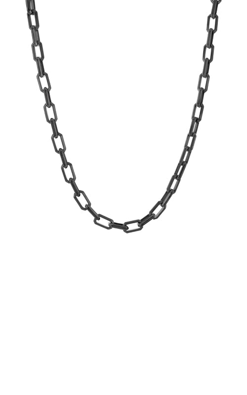 Italgem Stainless Steel 24" Rectangle Link Brushed and Polished Chain SGN19-24