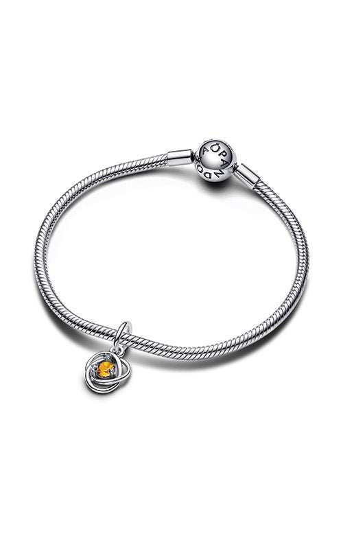 Pandora November Honey Eternity Circle Dangle Charm 793125C11