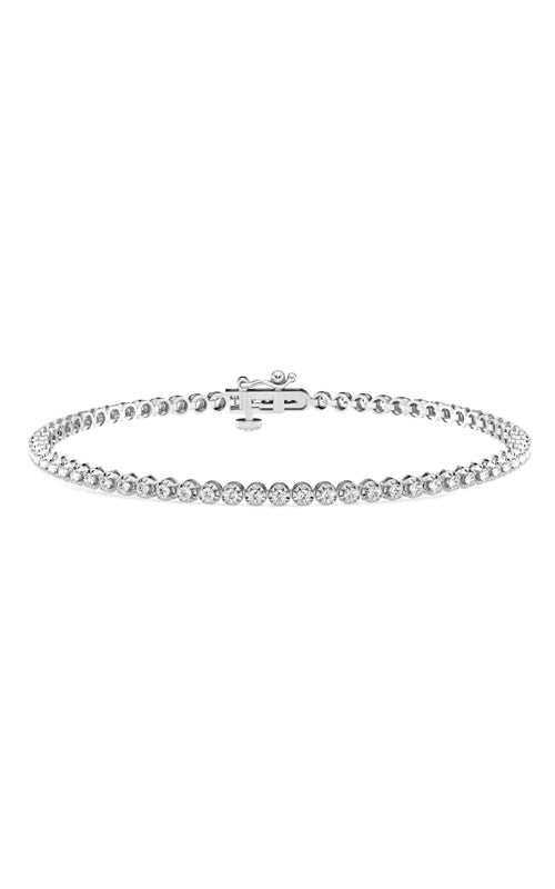 Albert's 14k White Gold 7" Lab Grown Diamond 1.02ctw Round Diamond Tennis Bracelet LGD-TXBS20963GW3-7