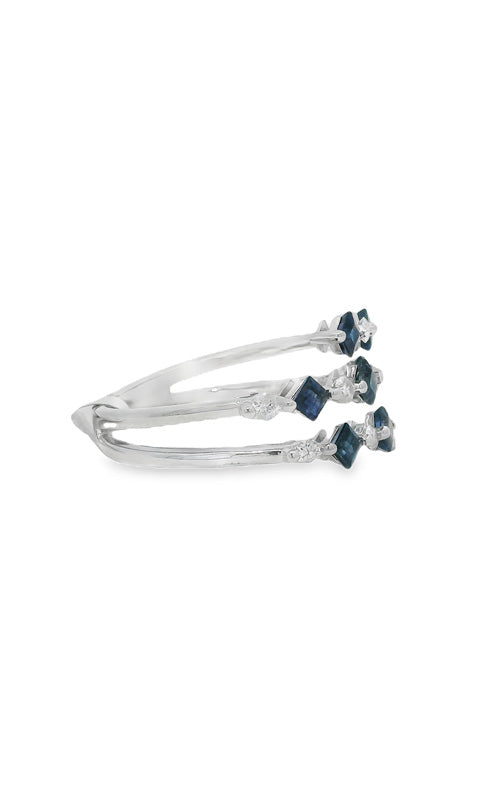 Albert's 14k White Gold .89ctw Ceylon Sapphire .26ctw Diamond Ring R2412524