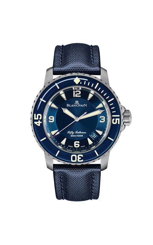 Pre-Owned Blancpain Fifty Fathoms 45MM Titanium Blue Dial 5015 12B40 O52A