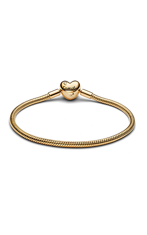 Pandora Family Tree Heart Clasp Snake Chain Bracelet 563516C01-19
