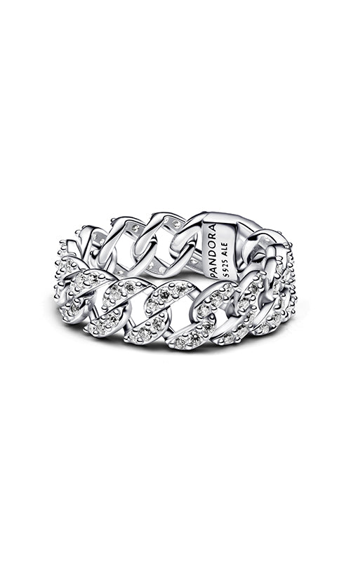 Pandora Pavé Cuban Chain Ring 193557C01-50