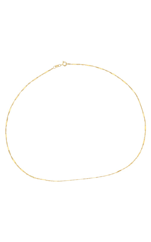 Albert's 10k Yellow Gold 18" 1.1mm Twist Mirror Chain 10KTWMD20-18