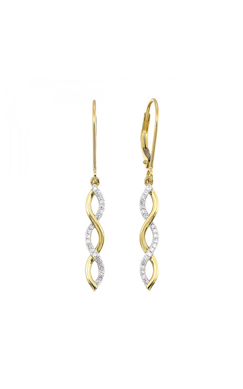 Albert's 10k Yellow Gold .14ctw Diamond Infinity Earrings ER11061-1YSC