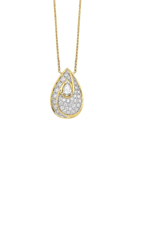 Albert's 14k Yellow Gold .75ctw Diamond Necklace NK10469-4YC