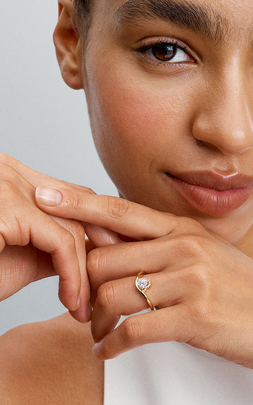 Pandora Wavy Heart Ring 163660C01-58