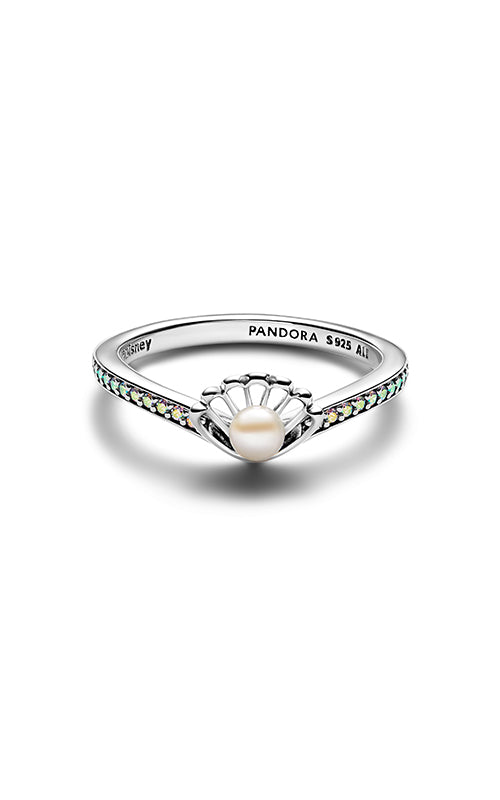 Pandora Disney Princess Ariel Shell Treated Freshwater Cultured Pearl Ring 193654C01-60