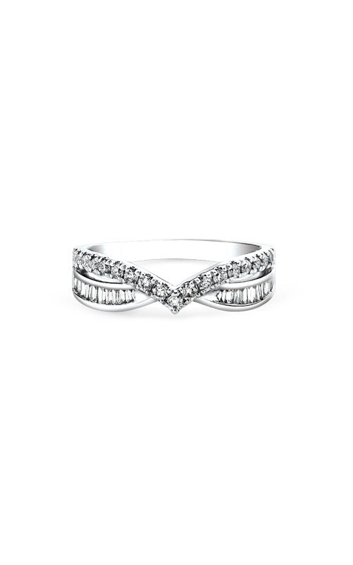 Albert's 14k White Gold .50ctw Baguette and Round Diamond Ring JW9516-RG14W070