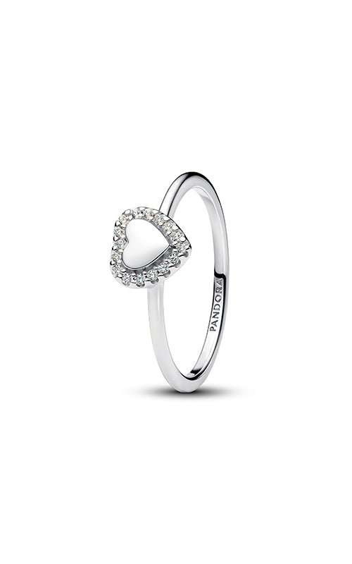 Pandora Engravable Heart Halo Ring 193801C01-56