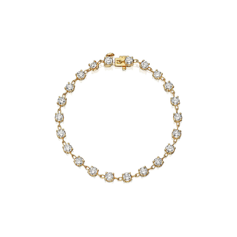 Ashley Lauren 14k Yellow Gold 7" 5ctw Round Diamond Necklace BT-2186S8Y