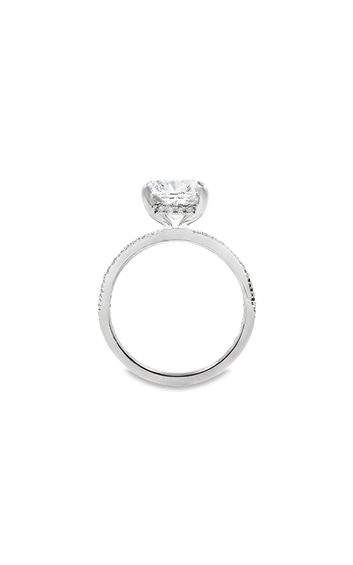 Ashley Lauren 14k White Gold 2.54ct F SI1 Cushion Diamond and .21ctw Round Diamond Hidden Halo Engagement Ring ER12786-C252A/IQJ61611