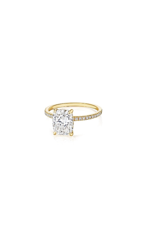 Ashley Lauren 14k Yellow Gold 2.02ct G VS2 Cushion Diamond and .19ctw Round Diamond Hidden Halo Engagement Ring ER12786-C205A/38792