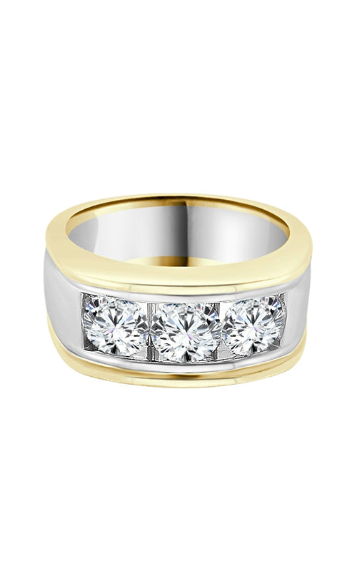 Albert's Men's 14K White and Yellow Gold 2.74CTW Round Diamond Wedding Band RB1069B-A84470