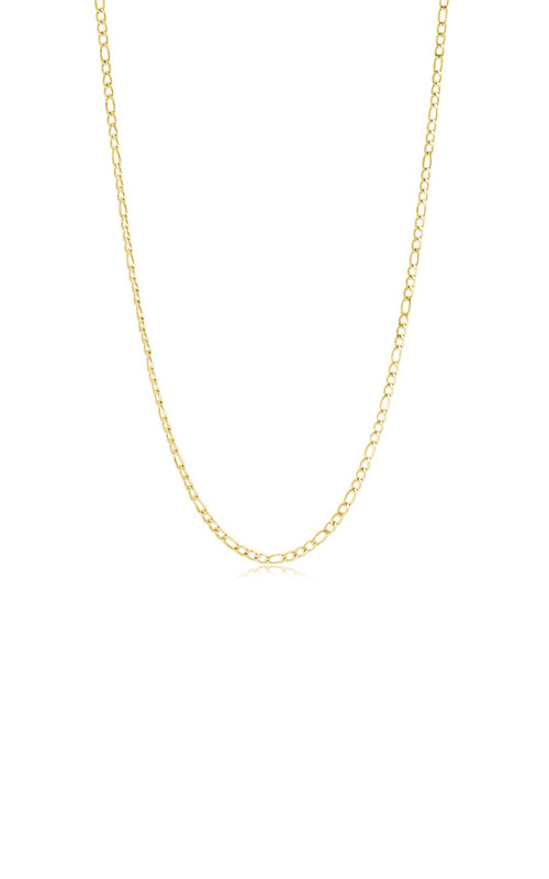 Italgem Gold IP Stainless Steel 18" 3mm Figaro Chain SYN93-18