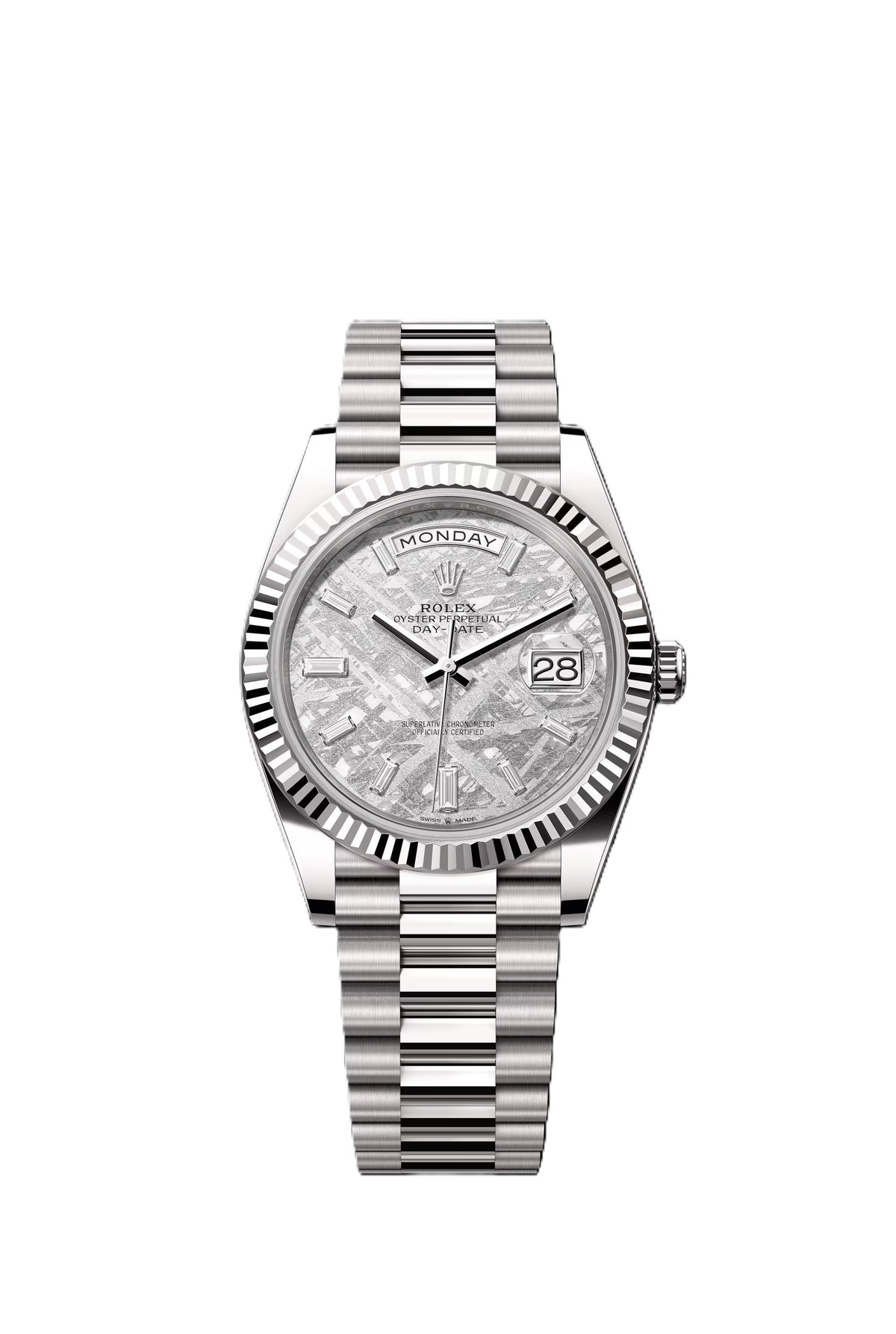 Pre-Owned Rolex Day-Date Oyster White Gold Diamond Dial 40mm 228239