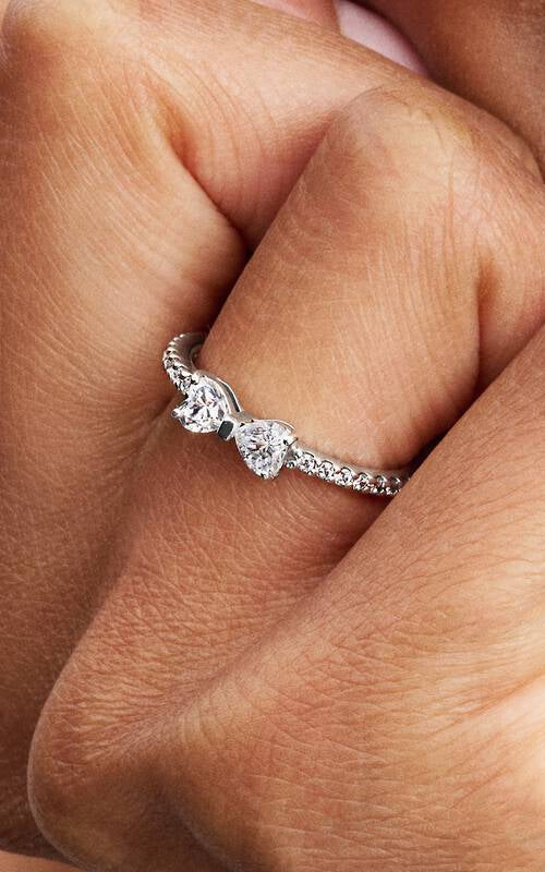 Pandora Sparkling Bow Ring 193510C02-52