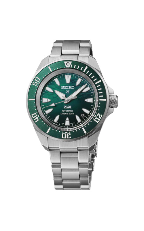 Seiko Men's Prospex Padi Diver SE 41.7mm Automatic Green Wave Dial Watch SRPL53