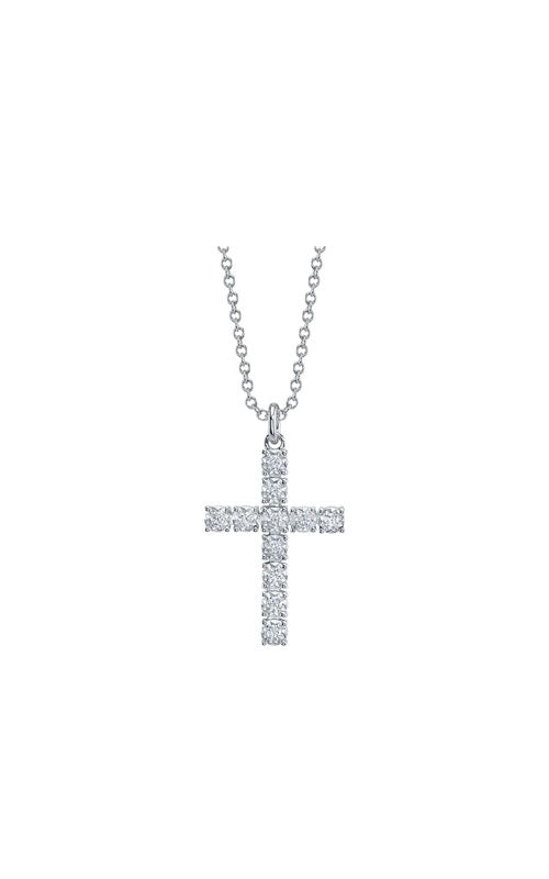 Shy Creation 14KW 18" 0.16Ctw Diamond Cross Pendant SC55029256