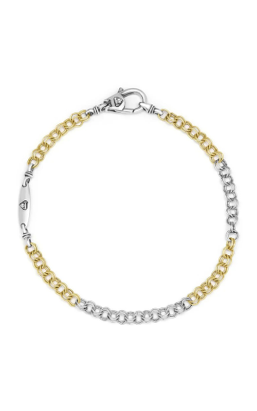 LAGOS Sterling Silver/18ky 8" Two-Tone High Jinks Link Double Chain Bracelet 05-81701-8