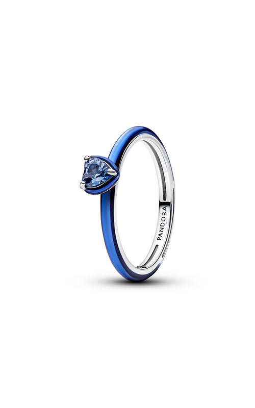 Pandora Blue Chakra Heart Ring 193088C03-50