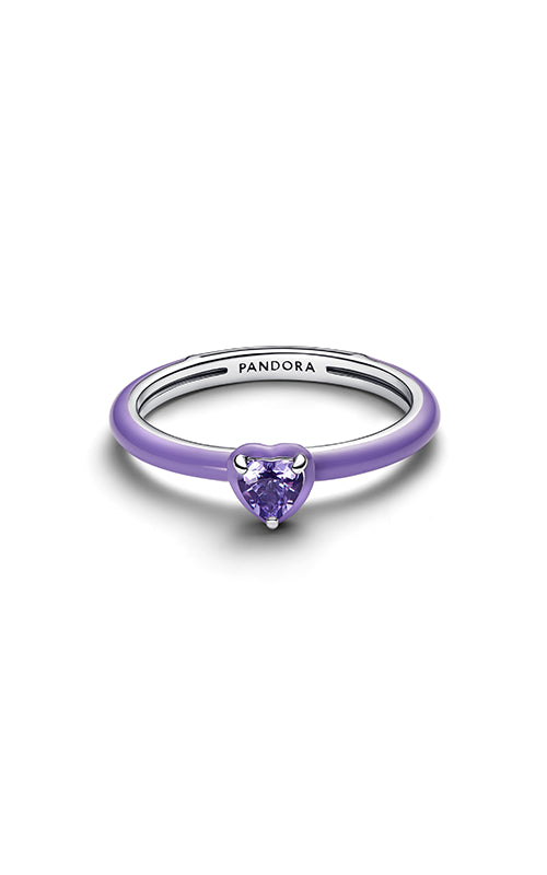 Pandora Purple Chakra Heart Ring 193088C04-52