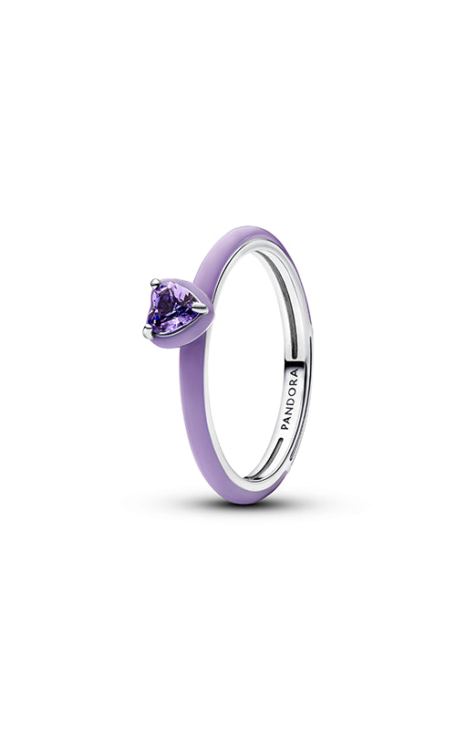 Pandora Purple Chakra Heart Ring 193088C04-60