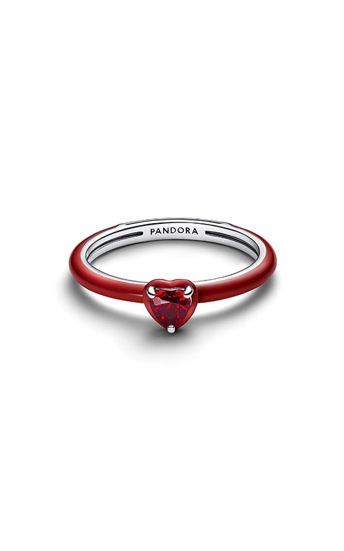 Pandora Red Chakra Heart Ring 193088C05-60