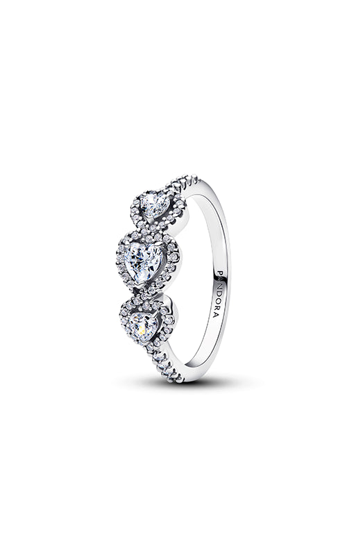 Pandora Halo Heart Trilogy Ring 194413C01-50