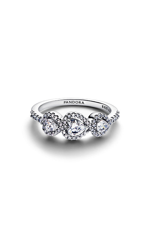 Pandora Halo Heart Trilogy Ring 194413C01-50