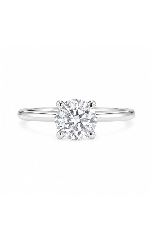 Albert's 14k White Gold 2.84ct Brilliant Center G I2 and .07ctw Diamond Hidden Halo Engagement Ring OG33864-DIA/W1250RN200SM